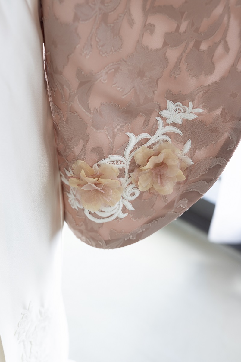 ラフィネモカ二尺袖/卒業袴 ロココ・シフォンRM-171/RH-100【ダークピンク/アイボリー】 - 画像 (10)