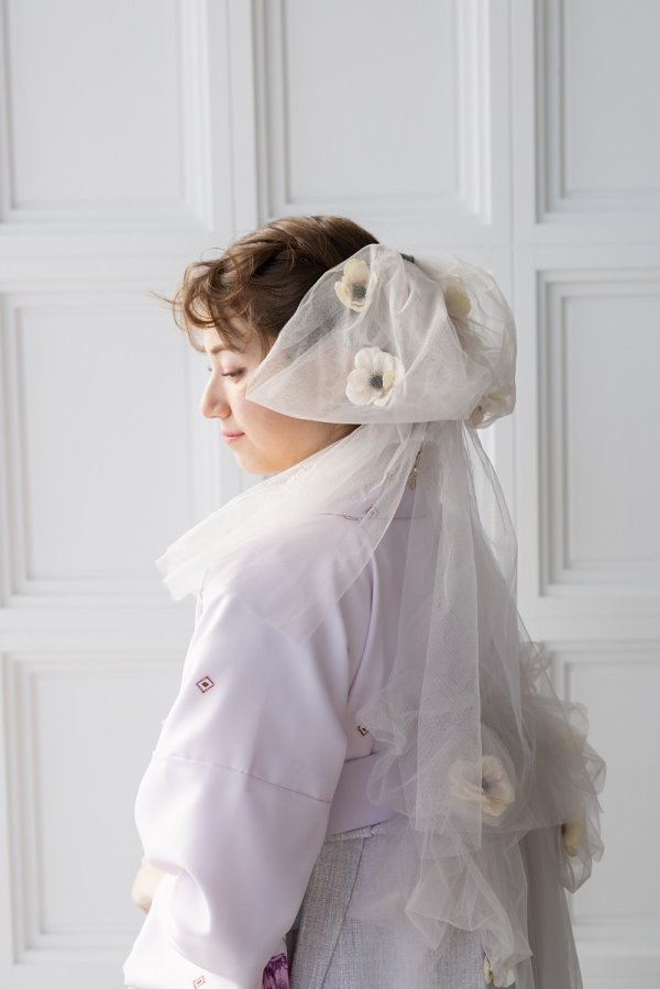 ﾗﾌｨﾈﾓｶ二尺袖/卒業袴　アンティークガーデンRM-164/RH-95【ﾗﾍﾞﾝﾀﾞｰﾋﾟﾝｸ/ﾊﾟｰﾌﾟﾙ】 - 画像 (6)