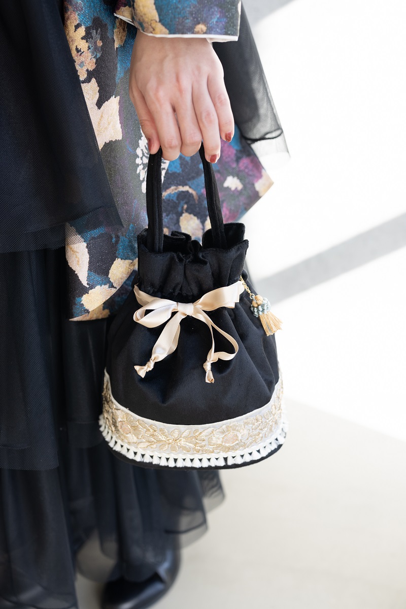 ラフィネモカ二尺袖/ドレス袴 ゴブランRM-181/RH-104【ロイヤルブルー/ブラック】 - 画像 (8)