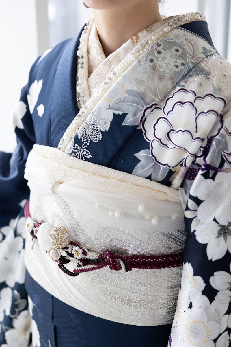 袋帯【正絹】振袖用RFO-53　-白×銀- - 画像 (4)