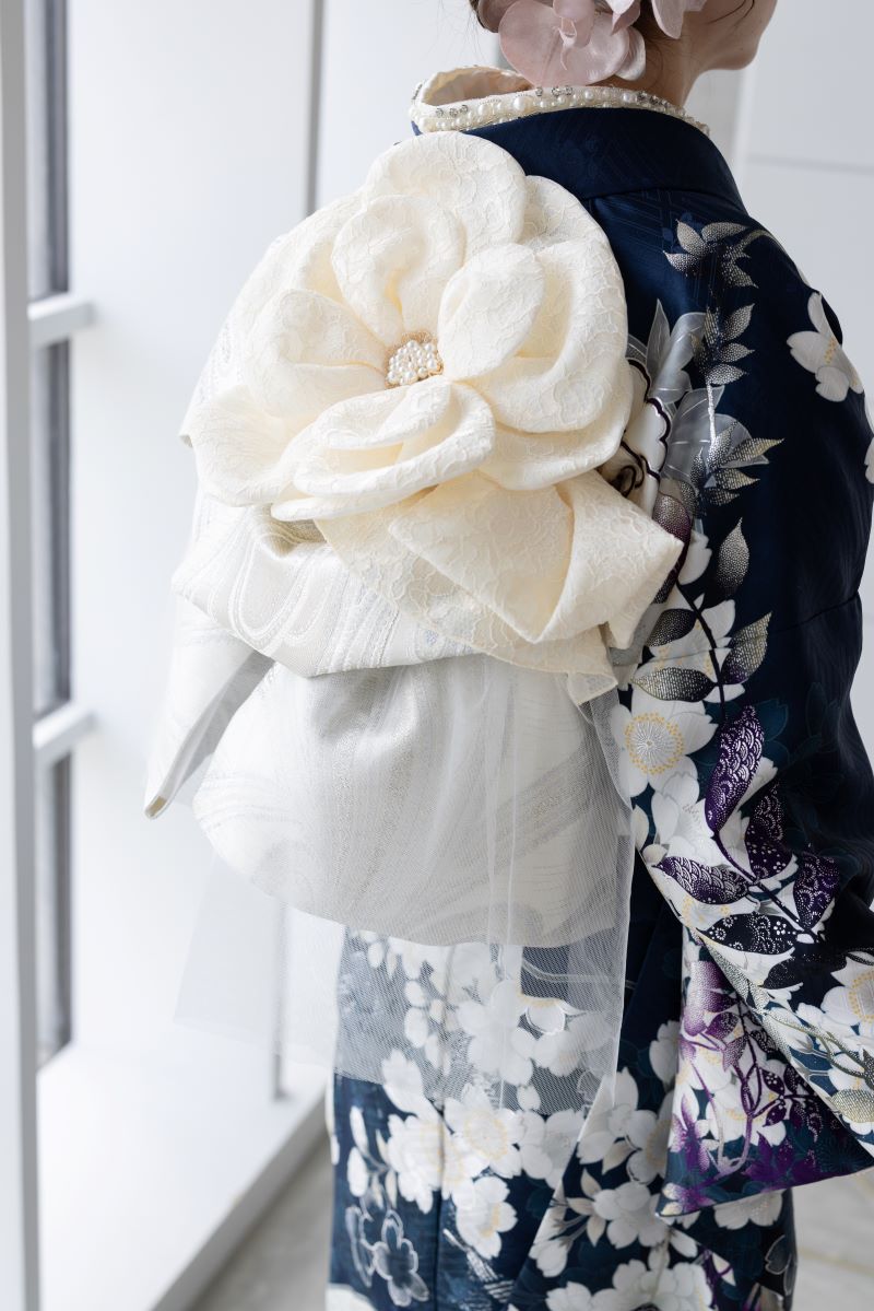 袋帯【正絹】振袖用RFO-53　-白×銀- - 画像 (6)