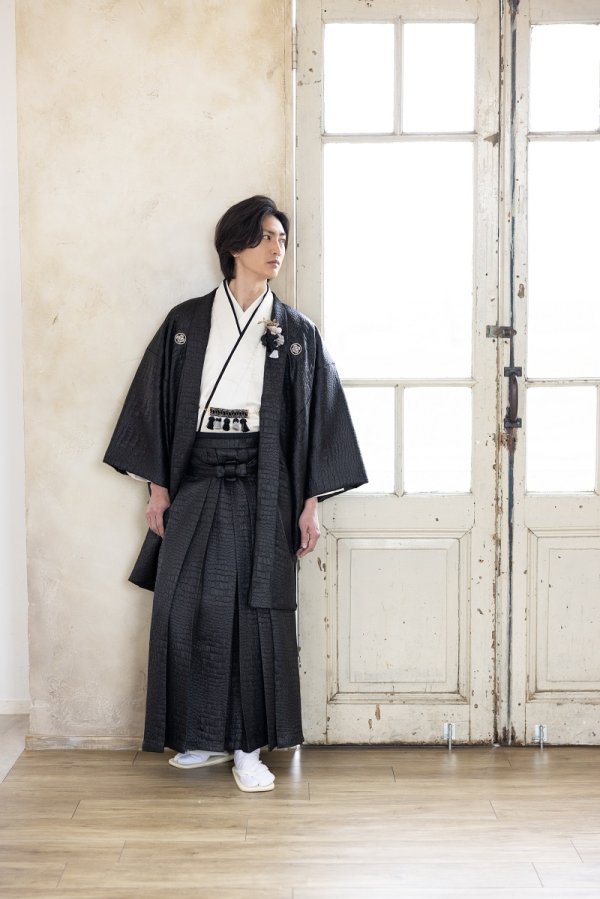 【ラフィネ】メンズセットMK-004【黒・オフ】