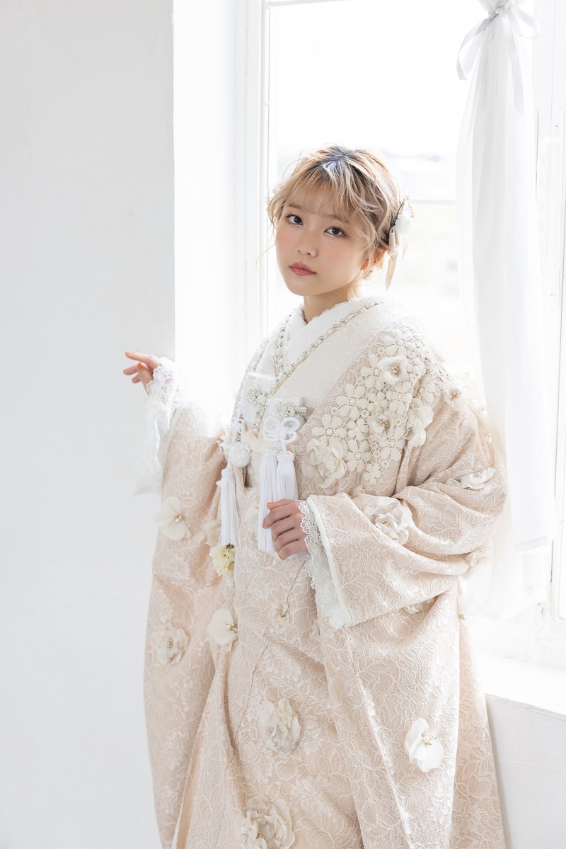 【ラフィネモカ】打掛UK-001【ベージュオフ】 - 画像 (2)