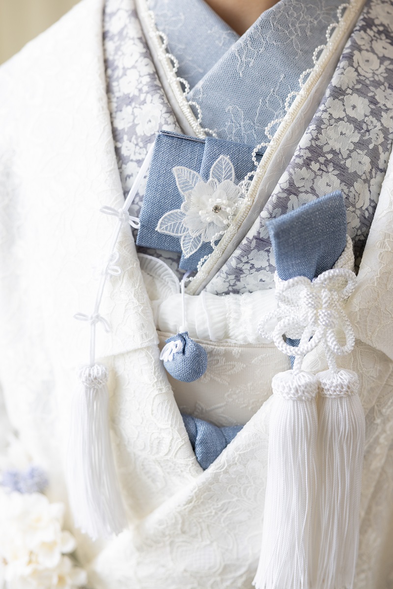 【ラフィネモカ】打掛UK-005【白ブルー】 - 画像 (6)