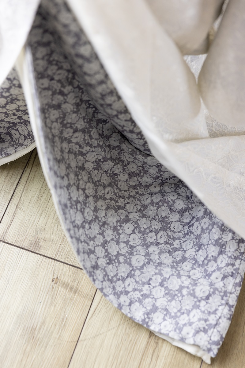 【ラフィネモカ】打掛UK-005【白ブルー】 - 画像 (4)