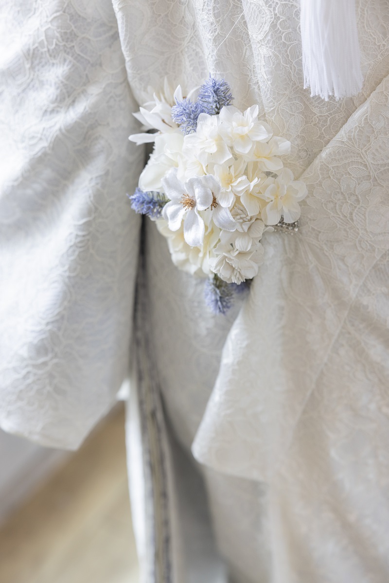 【ラフィネモカ】打掛UK-005【白ブルー】 - 画像 (5)