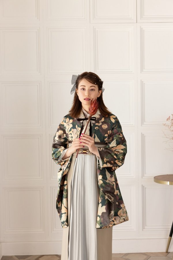 ラフィネモカ二尺袖/卒業袴 ゴブランRM-182/RH-94【グリーン/オリーブ】 - 画像 (4)