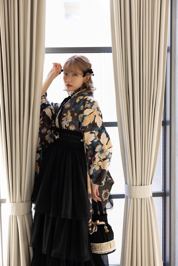 ﾗﾌｨﾈﾓｶ二尺袖/ﾄﾞﾚｽ袴　ゴブランRM-181/RH-104【ﾛｲﾔﾙﾌﾞﾙｰ/ﾌﾞﾗｯｸ】 - 画像 (2)