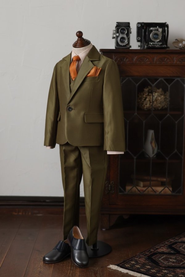 【現品150㎝】キッズタキシード RT-028 カーキ