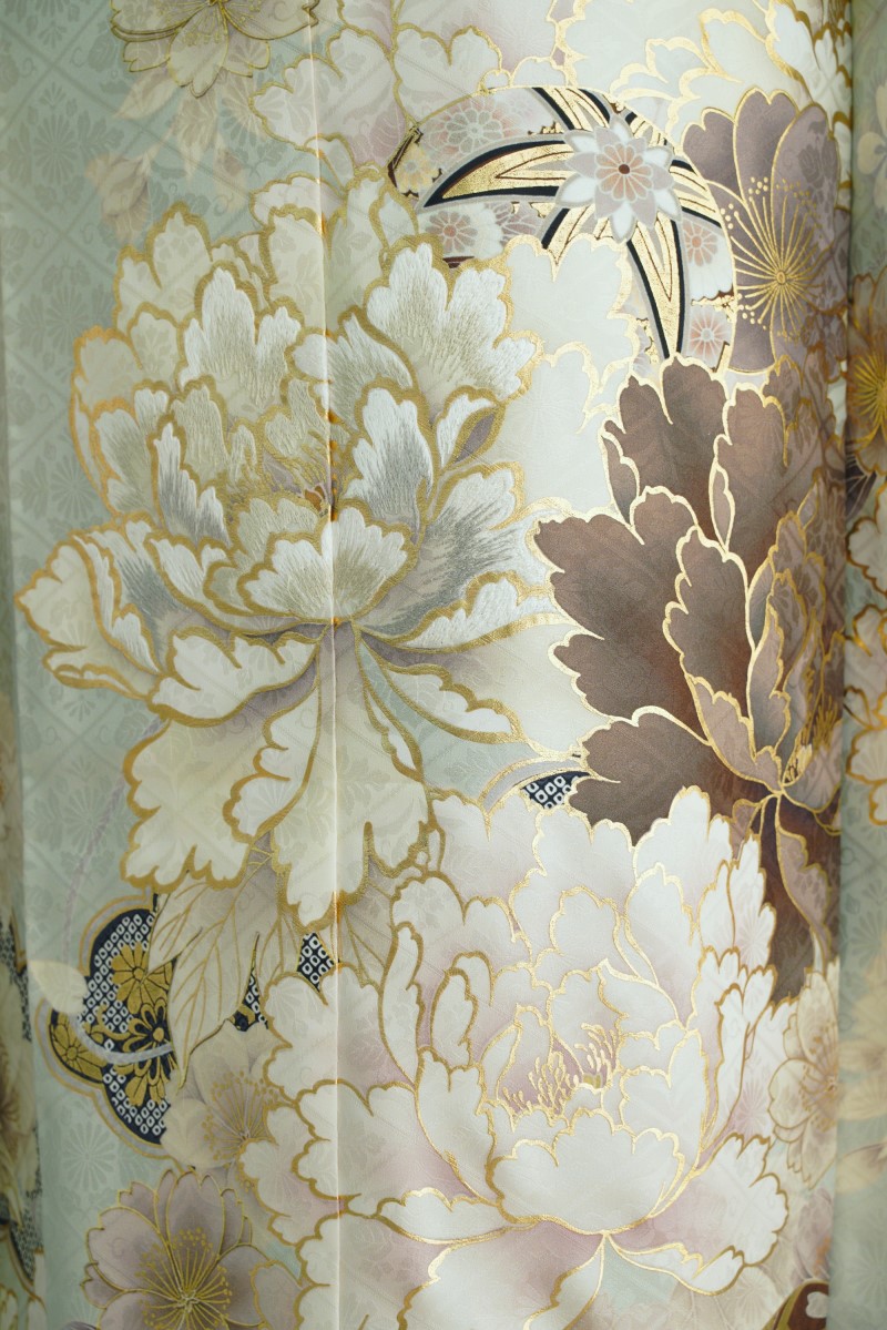 正絹振袖ラフィネモカ RF-14 -オパールグリーン- - 画像 (10)