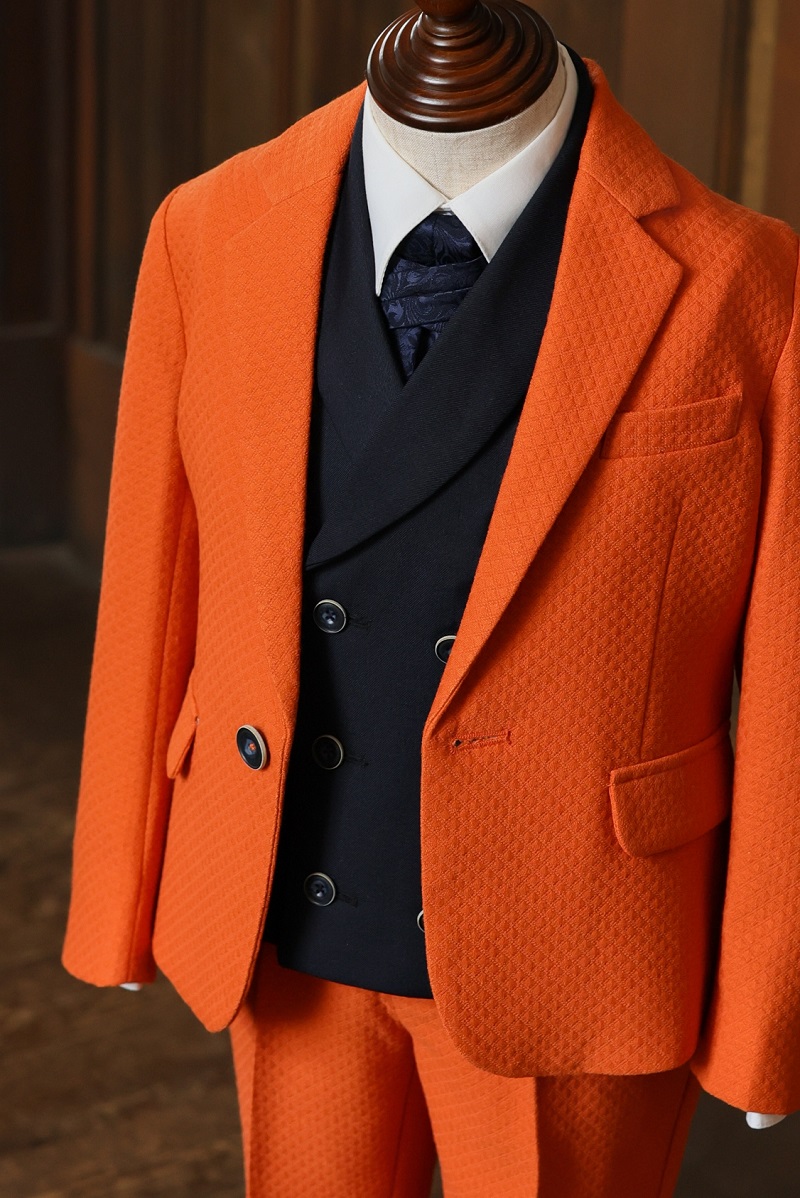 【現品100㎝】キッズタキシード RT-041 オレンジ - 画像 (4)