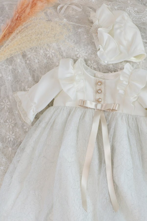 【現品60cm】ベビードレスRB-834　ホワイト - 画像 (3)