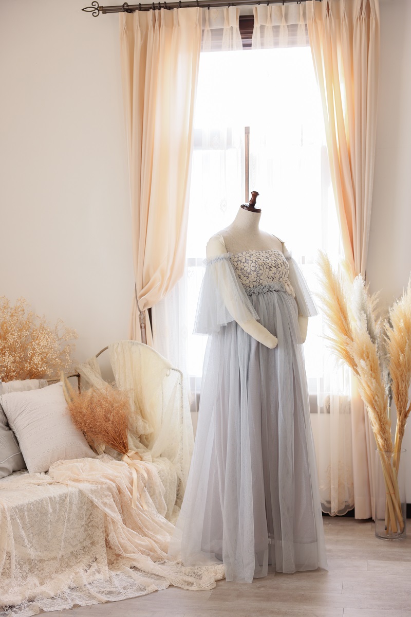 マタニティードレス R-2016 シルバー