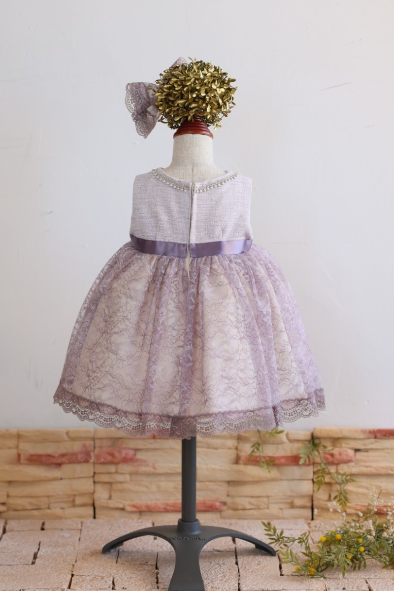 【現品90㎝】ショートドレスR-098　パープル - 画像 (3)