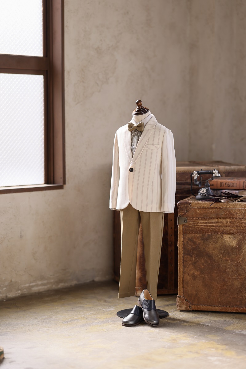 【現品90㎝・100㎝】キッズタキシード RT-037 ホワイト