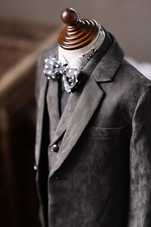 【現品100㎝・120㎝・130㎝・140㎝】キッズタキシード RT-036 ブラック - 画像 (6)