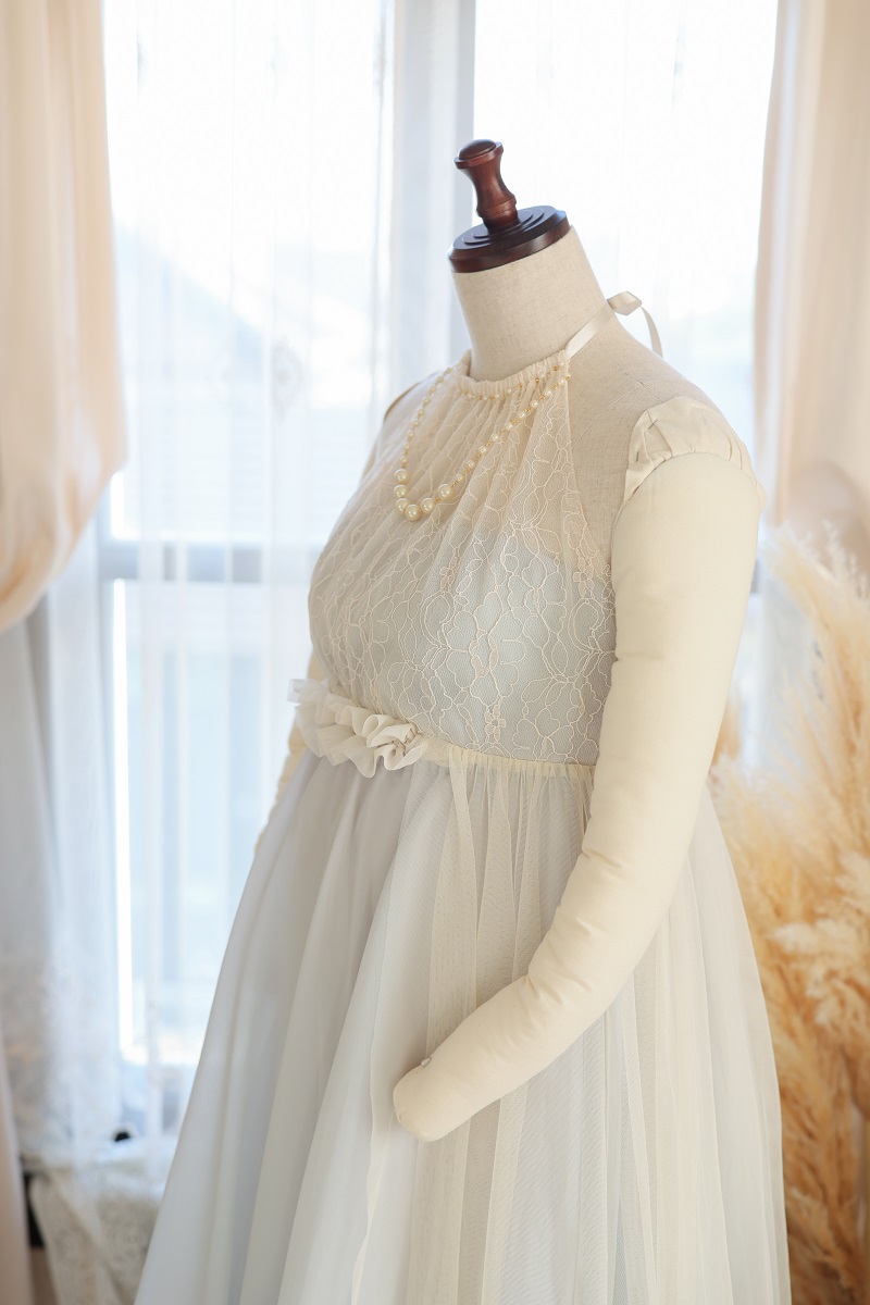 マタニティードレス R-2017　グレー - 画像 (3)