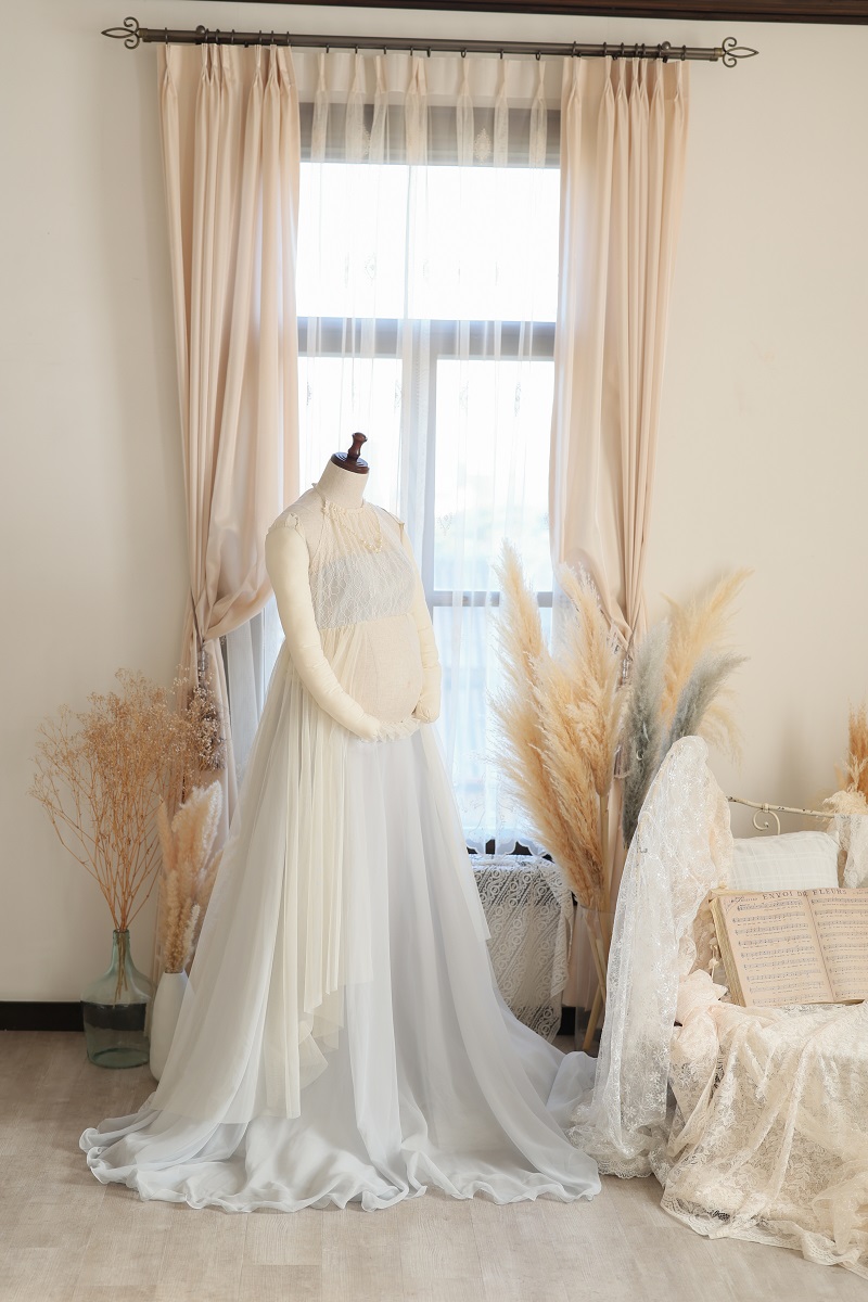 マタニティードレス R-2017 グレー - 画像 (2)