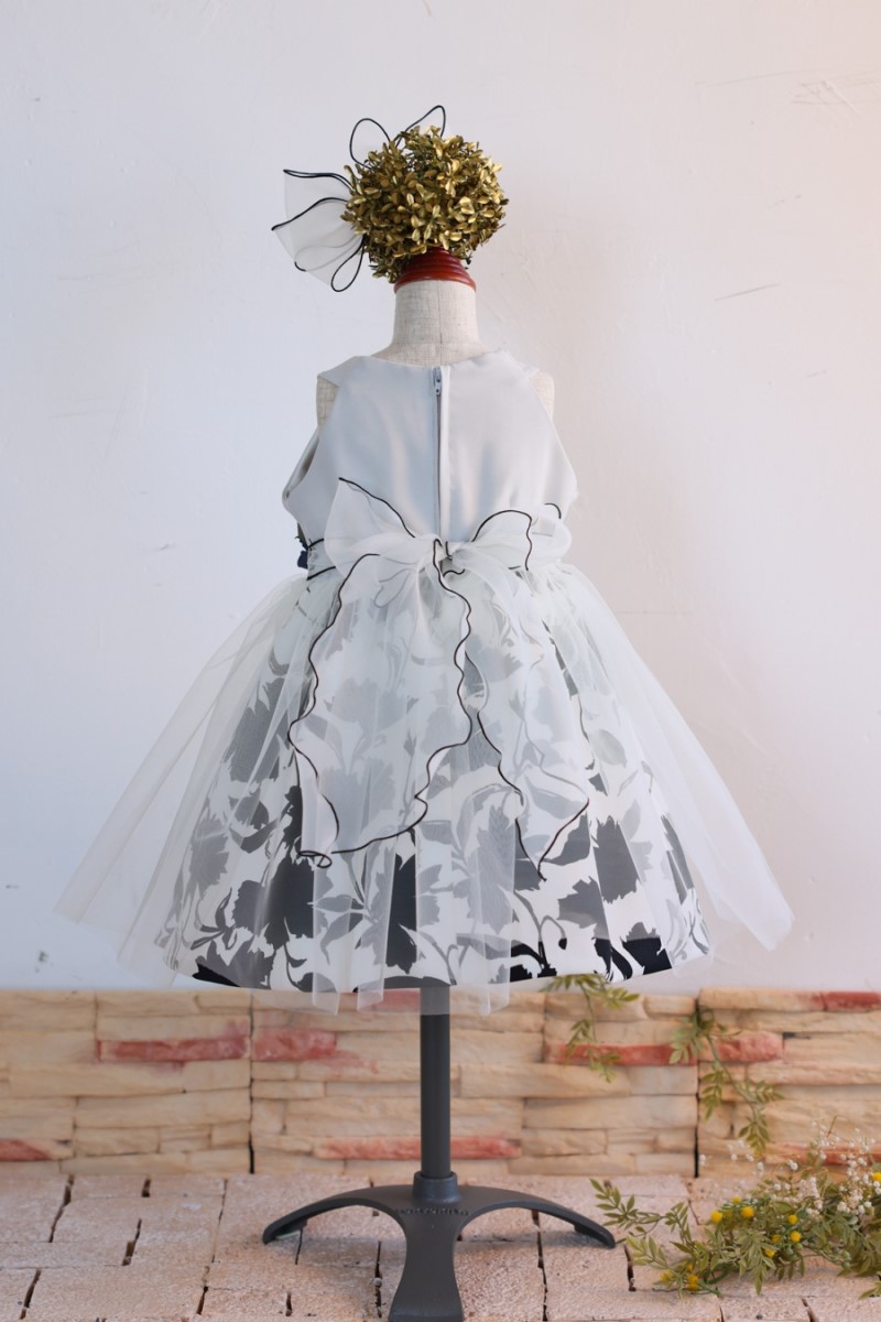 【現品100㎝】ショートドレスR-103 ホワイト - 画像 (3)