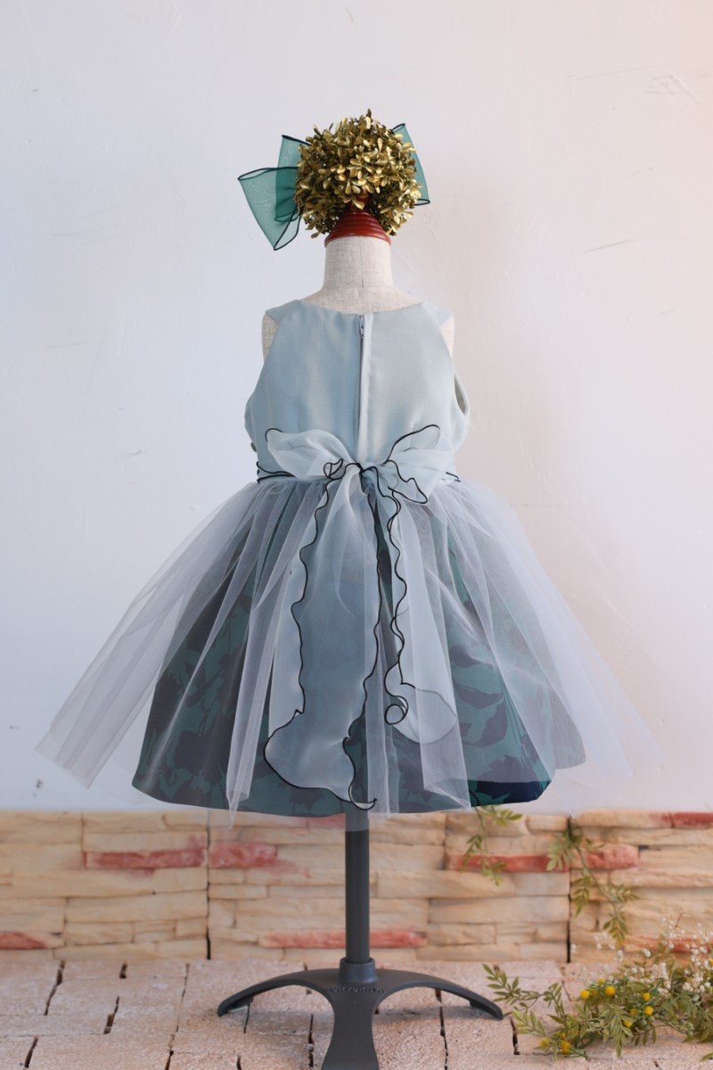 【現品100㎝】ショートドレスR-103 グリーン - 画像 (3)