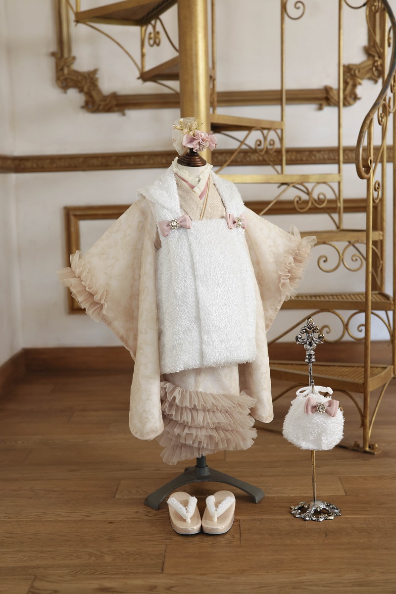 【現品】フェアリーレース3歳被布セット RC732-A【ベージュゴールド】 - 画像 (2)