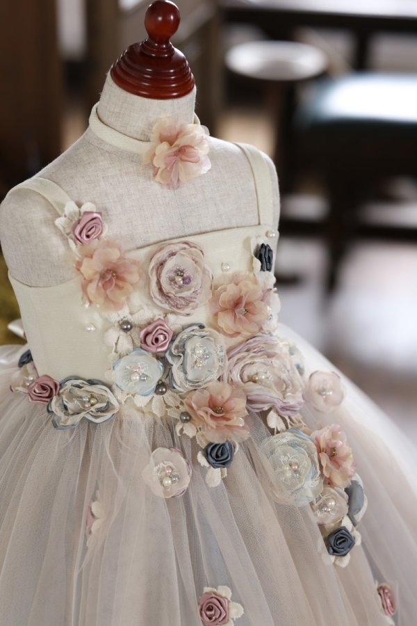 ロングドレスR-052 ベージュ - 画像 (6)