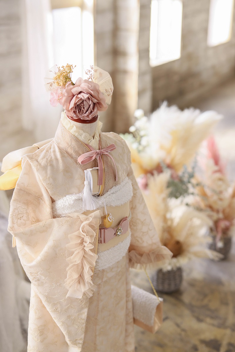 【現品】フェアリーレース 7歳きもの RC730-A【ﾍﾞｰｼﾞｭｺﾞｰﾙﾄﾞ】 - 画像 (14)