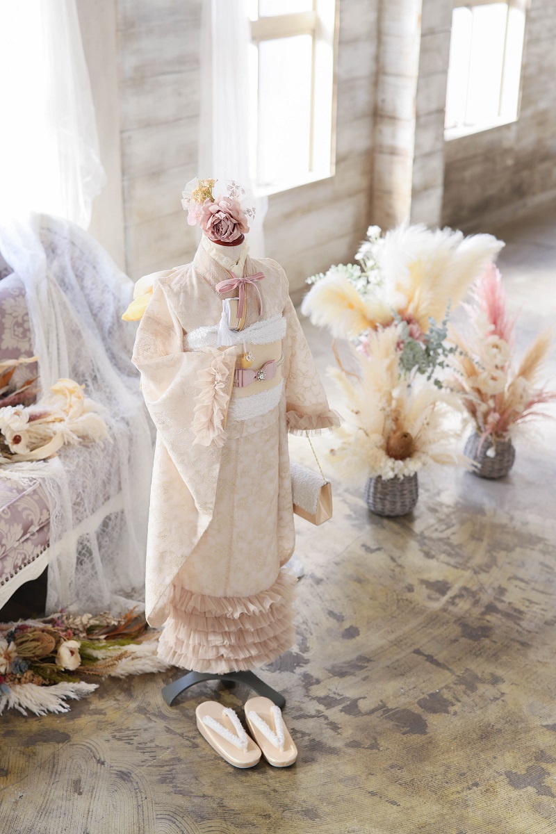 【現品】フェアリーレース 7歳きもの RC730-A【ﾍﾞｰｼﾞｭｺﾞｰﾙﾄﾞ】 - 画像 (21)