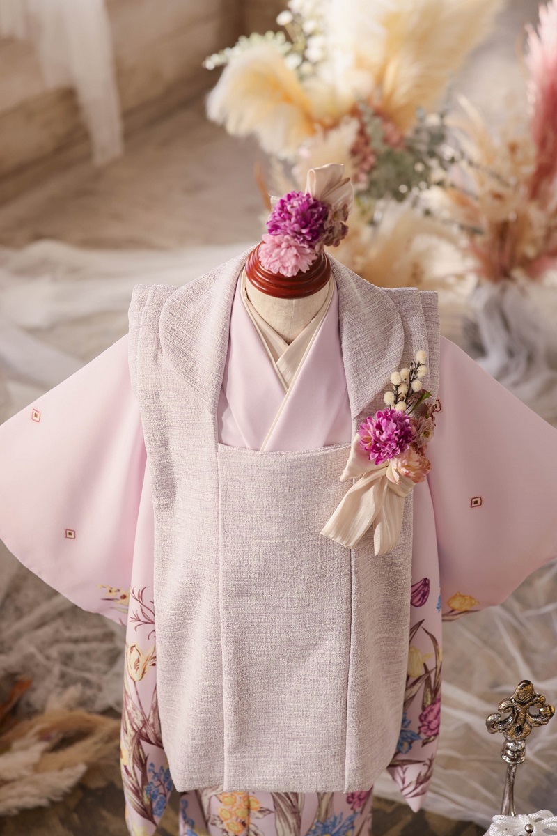 【現品】アンティークガーデン 3歳被布セット RC722-B 【ラベンダー】 - 画像 (3)