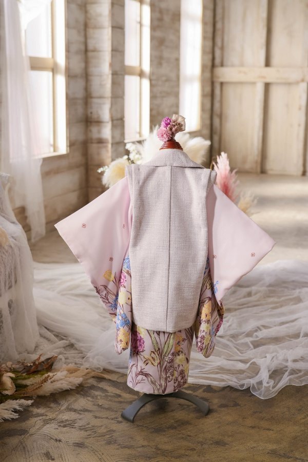 【現品】アンティークガーデン 3歳被布ｾｯﾄ RC722-B　【ﾗﾍﾞﾝﾀﾞｰ】 - 画像 (2)