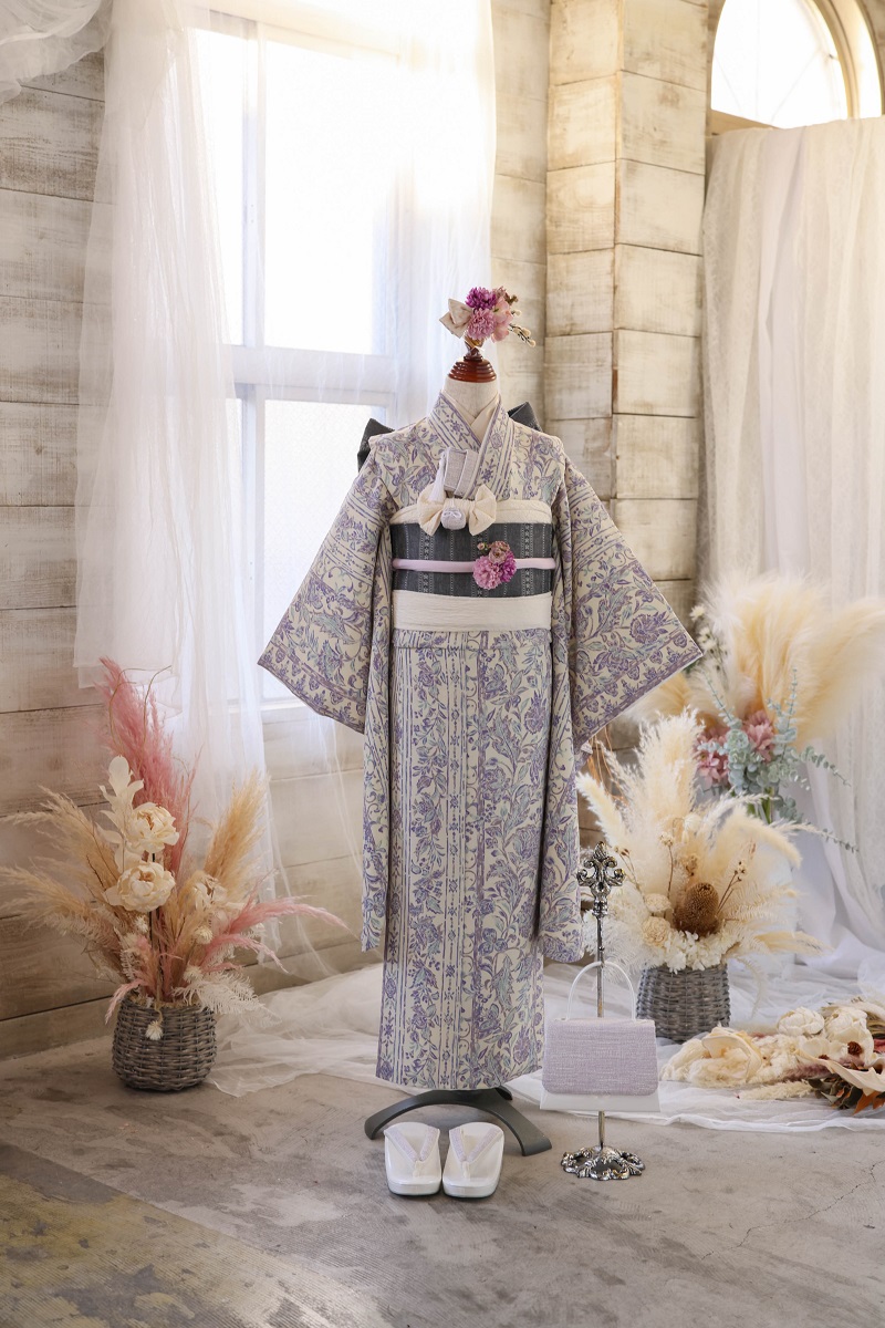 【トルソー現品】プロヴァンス リンクコーデ7歳きもの RC740-A　【ﾌﾞﾙｰ】