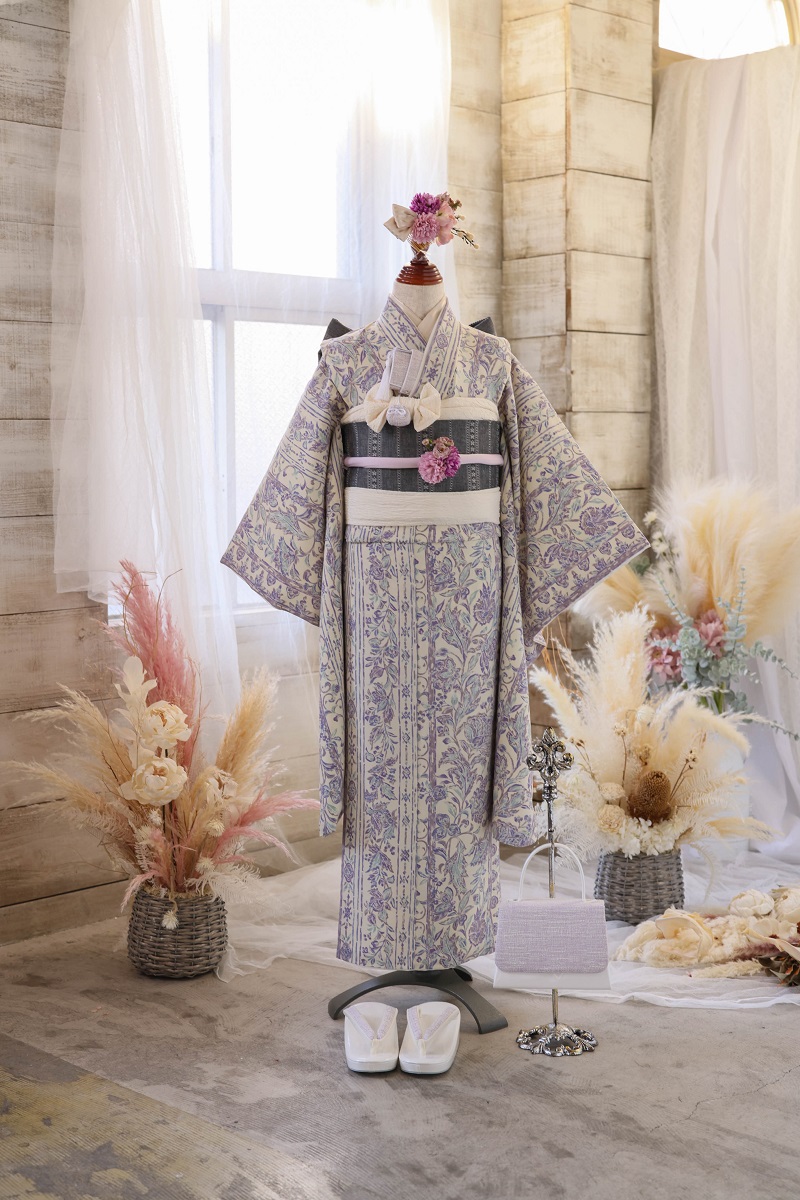 【現品】プロヴァンス リンクコーデ7歳きもの RC740-A　【ﾌﾞﾙｰ】 - 画像 (2)