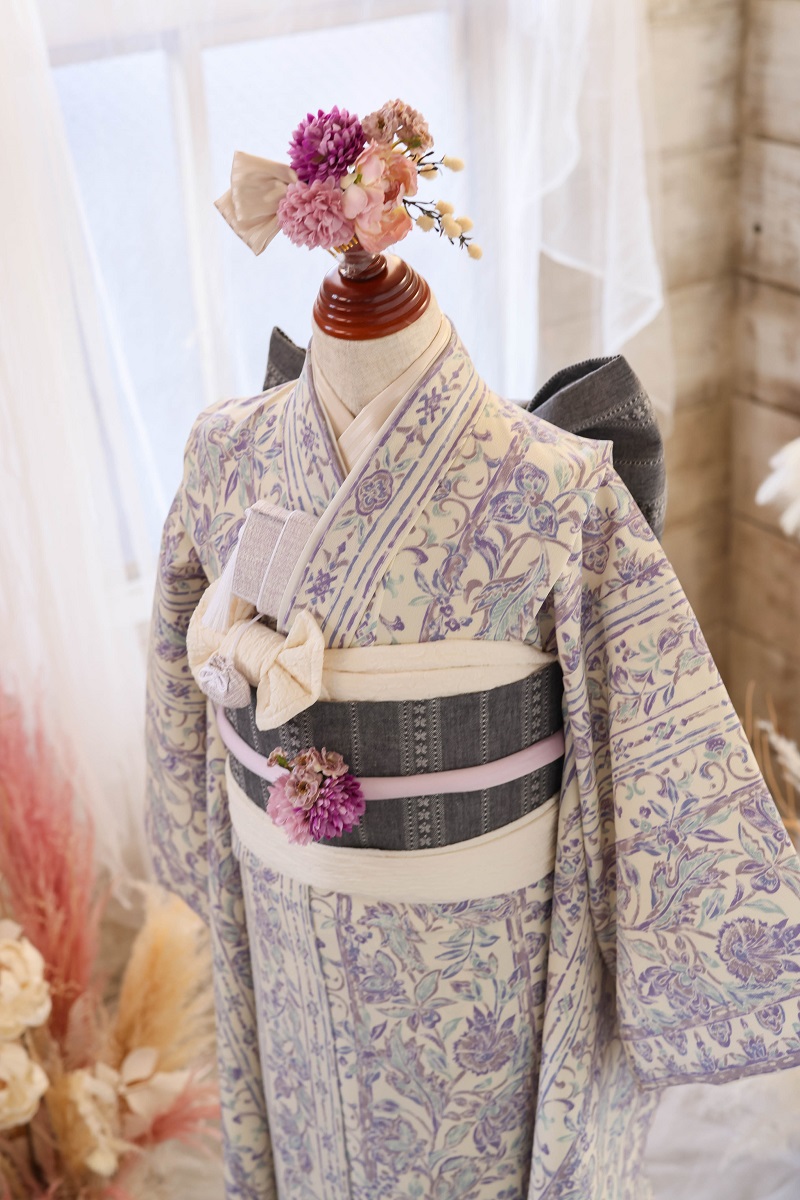 【現品】プロヴァンス リンクコーデ7歳きもの RC740-A　【ﾌﾞﾙｰ】 - 画像 (7)