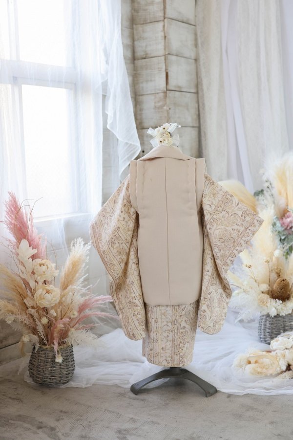 【現品】プロヴァンス リンクコーデ3歳被布ｾｯﾄ RC742-A【ﾍﾞｰｼﾞｭ】 - 画像 (3)