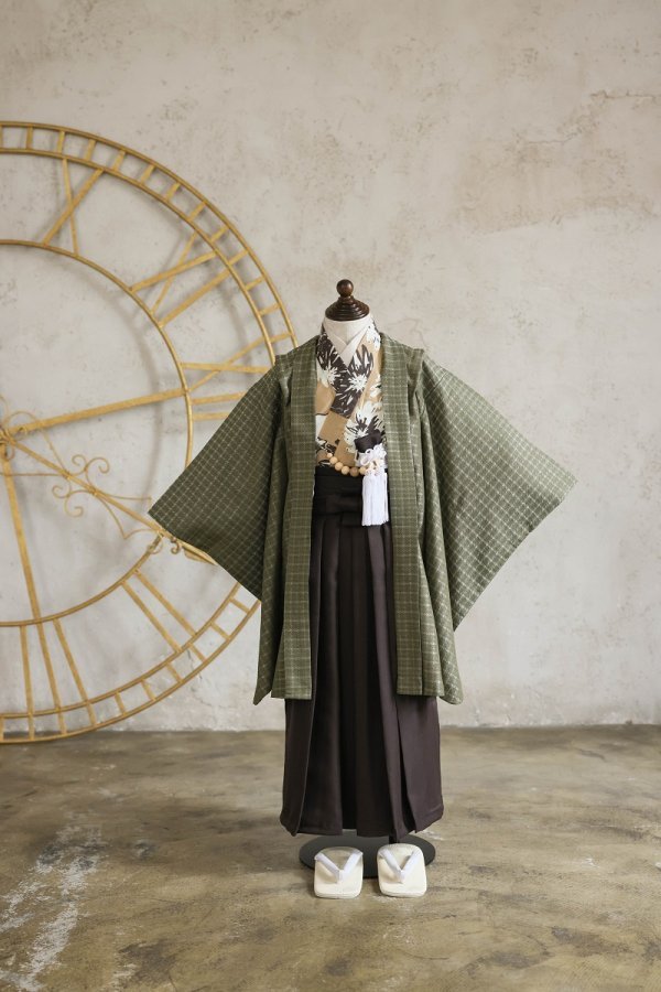 ラフィネココ×花わらべ　ジュニア男児セット2025　10歳/ 13歳/ 【D：深緑】