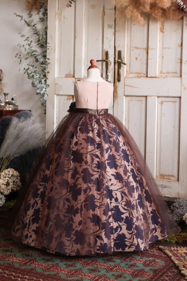 ロングドレスR-084　 ベージュ - 画像 (3)