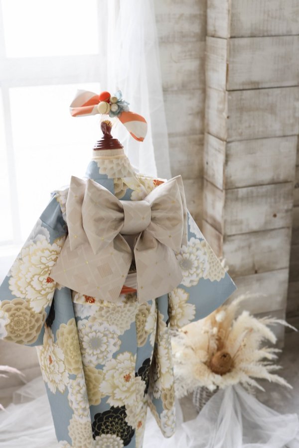 【トルソー現品】ネオ・トラッドファミリー 7歳きもの RC700-B 【アイスグレー】 - 画像 (2)