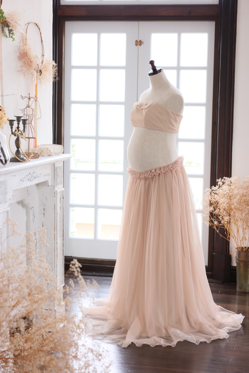 マタニティードレス R-2012 モカ - 画像 (2)