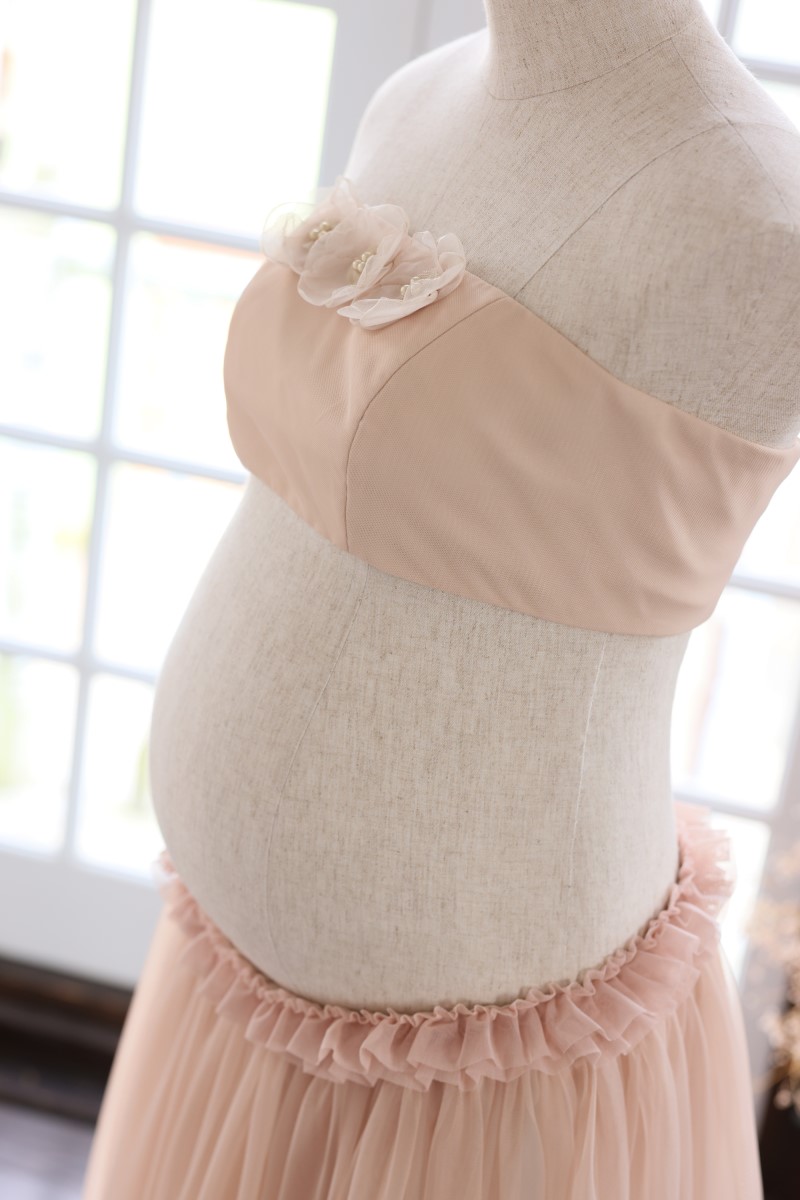 マタニティードレス R-2012 モカ - 画像 (3)