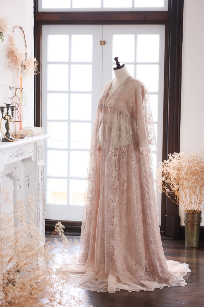 マタニティー【ガウン】R-2008 モカ - 画像 (2)