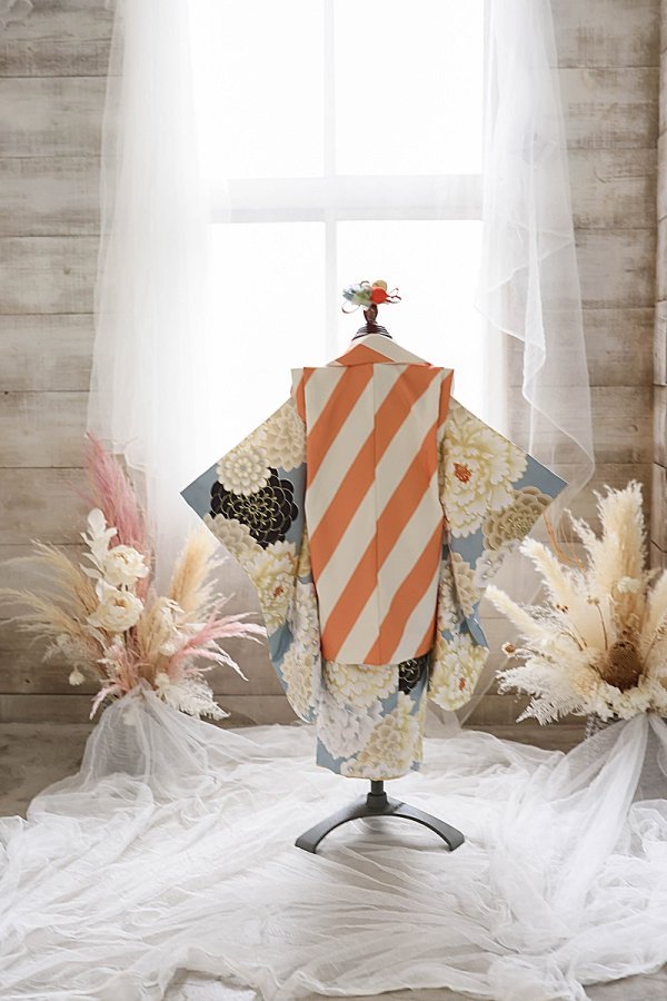 ネオ・トラッドファミリー 3歳被布ｾｯﾄ RC702-B　【ｱｲｽｸﾞﾚｰ】 - 画像 (3)