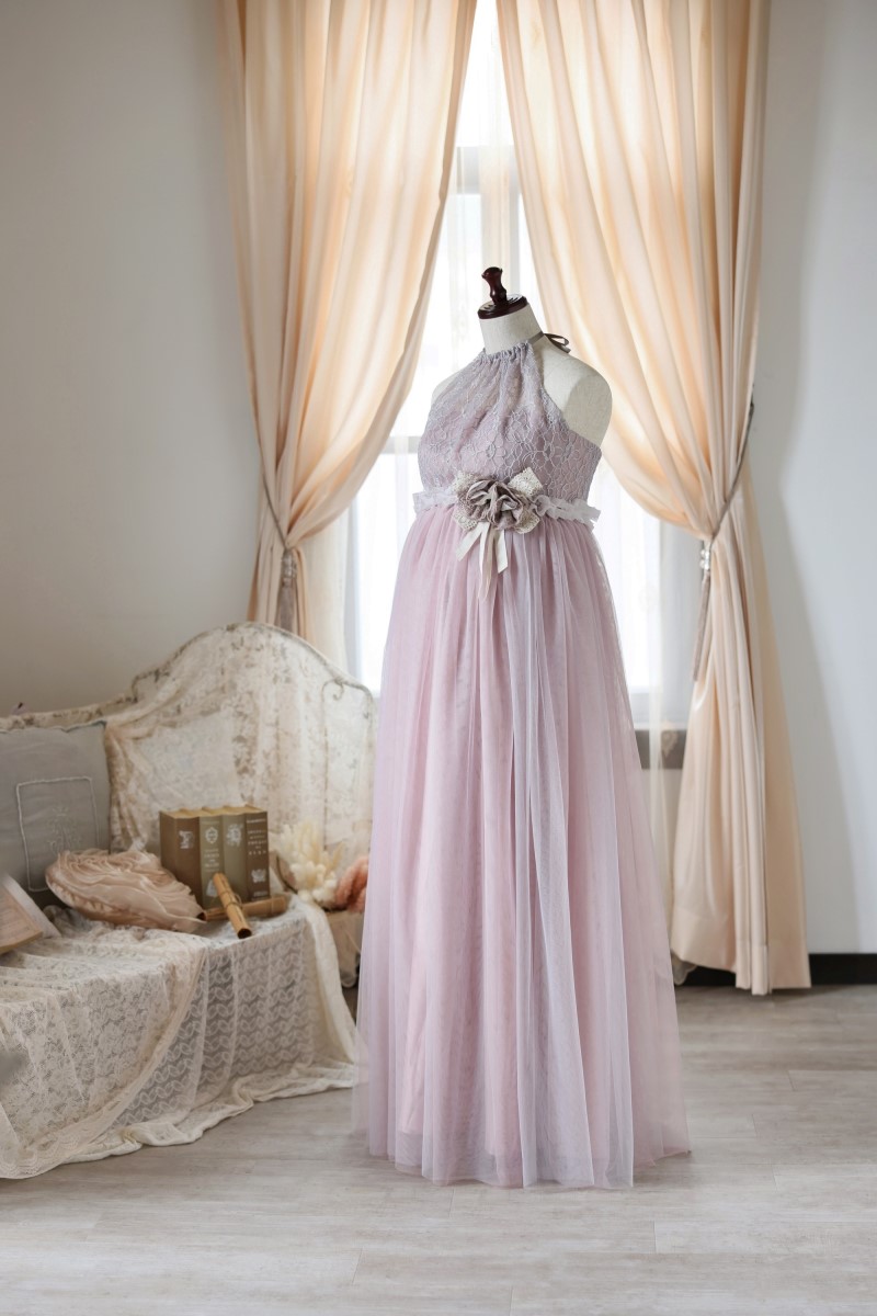 マタニティードレス R-2011　モーブ - 画像 (4)