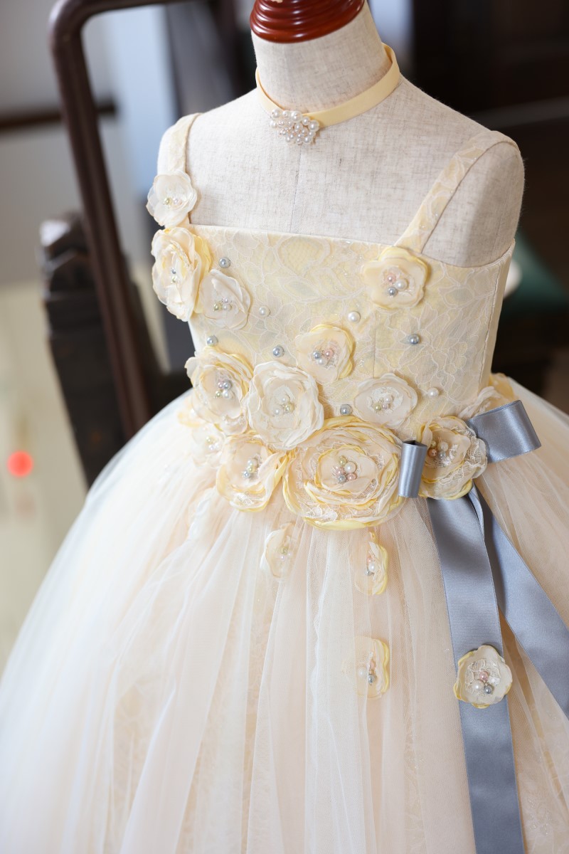 ロングドレスR-045　イエロー - 画像 (2)