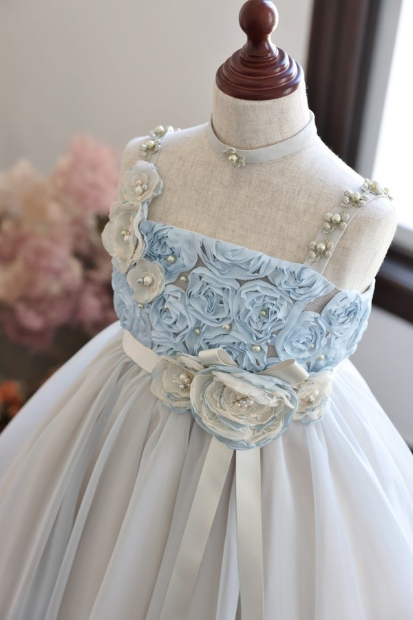 ロングドレスR-051 ブルー - 画像 (2)