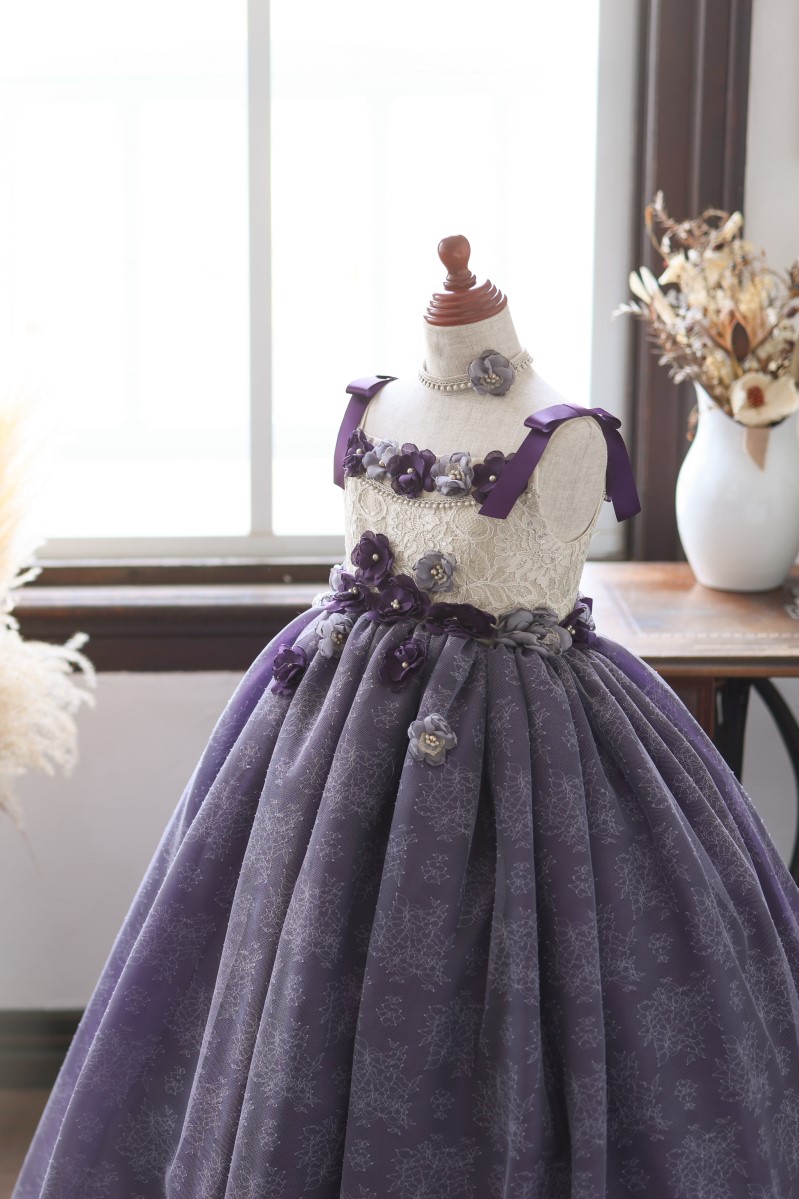 ロングドレスR-089　パープル - 画像 (5)