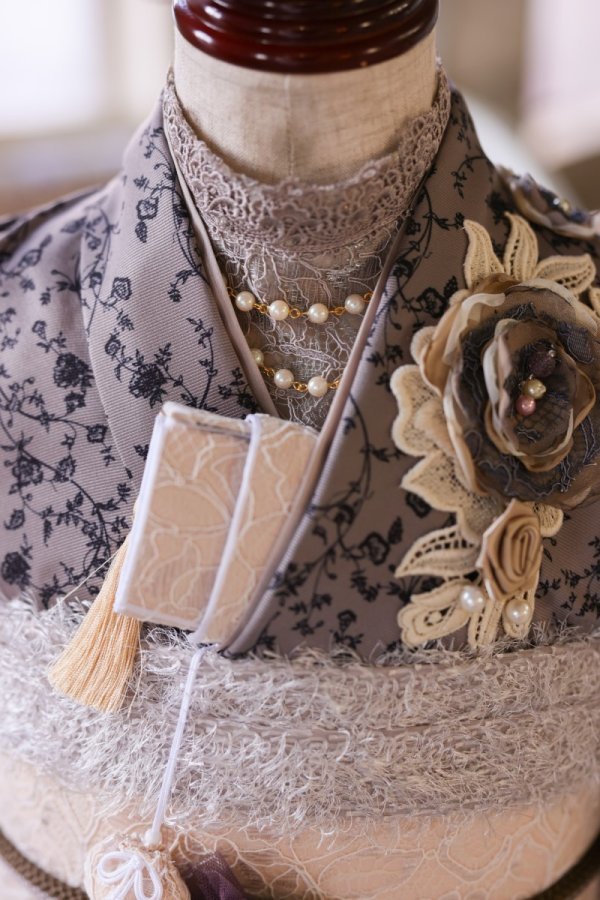 【アウトレット】ロココ・ガーリィ 7歳きものフルセット -Rococo Girly-【ブラウン】 - 画像 (10)