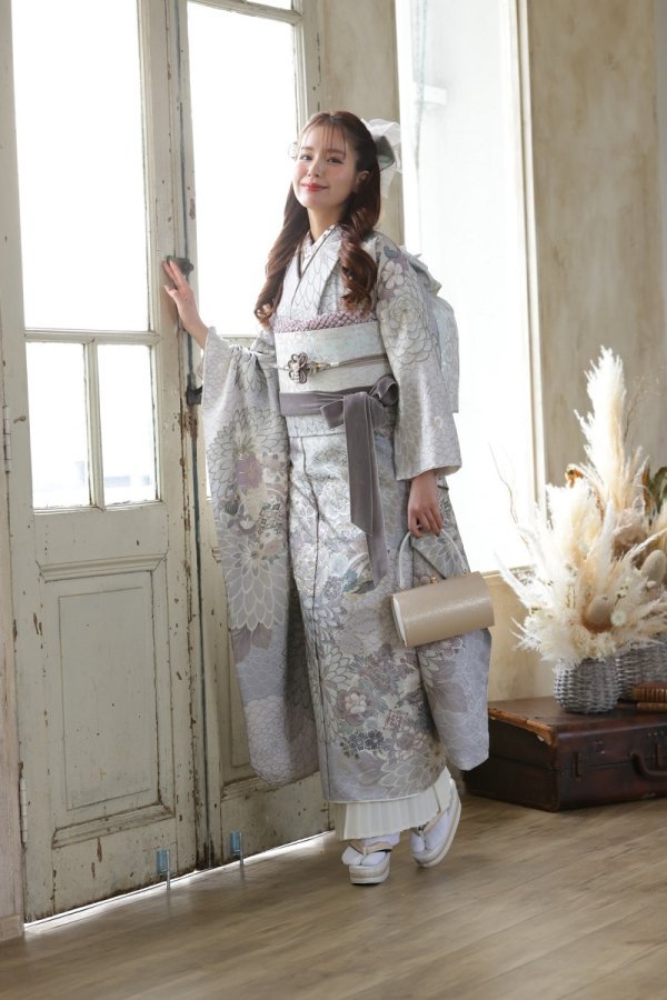 正絹振袖ラフィネモカ RF-28 -ムーンストーン- - 画像 (2)