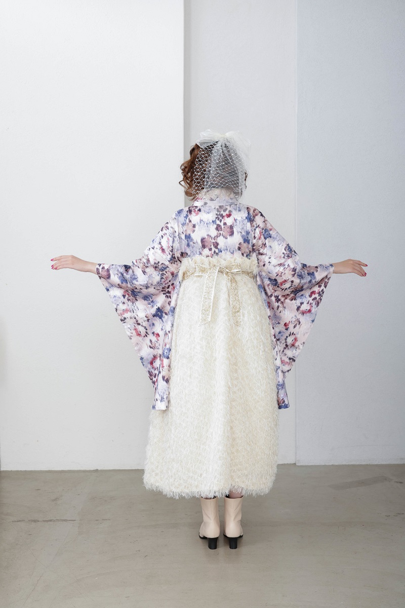 ラフィネモカ二尺袖/ドレス袴 マティエールRM-179/RH-102【シャンパンピンク/ホワイト】 - 画像 (6)