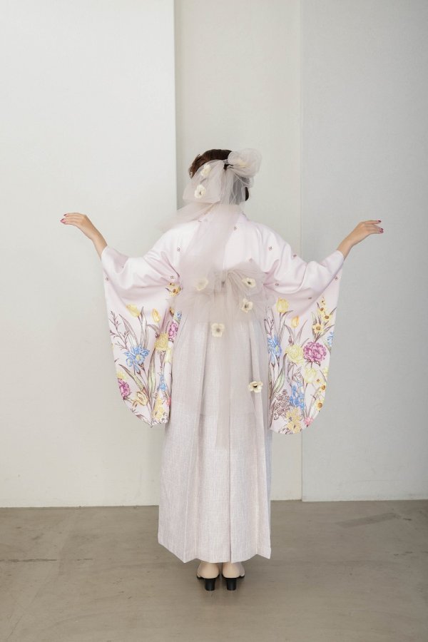 ﾗﾌｨﾈﾓｶ二尺袖/卒業袴　アンティークガーデンRM-164/RH-95【ﾗﾍﾞﾝﾀﾞｰﾋﾟﾝｸ/ﾊﾟｰﾌﾟﾙ】 - 画像 (4)