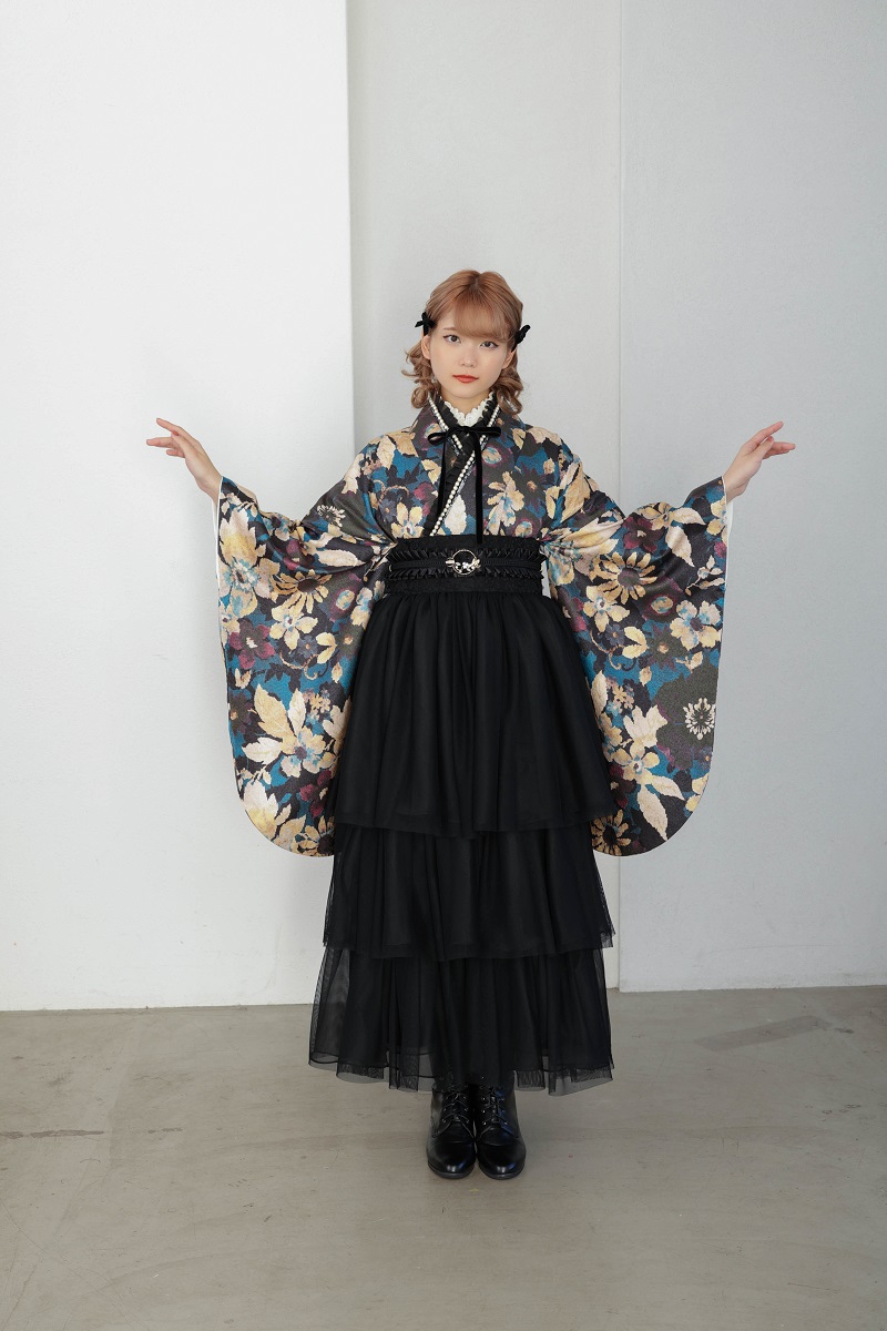 ラフィネモカ二尺袖/ドレス袴 ゴブランRM-181/RH-104【ロイヤルブルー/ブラック】 - 画像 (5)